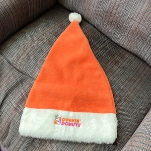 Dunkin Donuts holiday santa logo hat